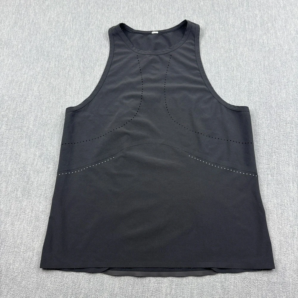 Lululemon Tank Top Womens 8‎ Black Find Your Pace Sleeveless Running Athletic